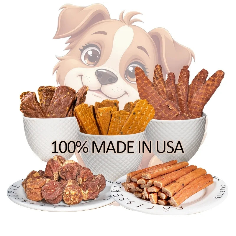 Assorted Dog Snacks – Beef, Duck, Chicken & Salmon Treats